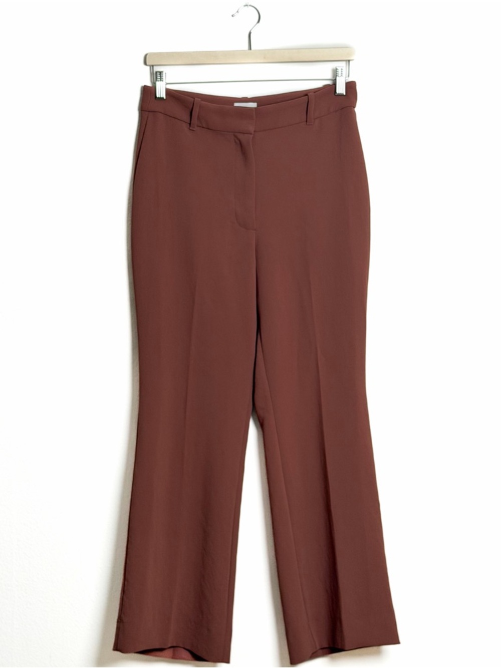 Wilfred Aritzia Rust Bootcut Trousers Tailored Minimalist Size 8